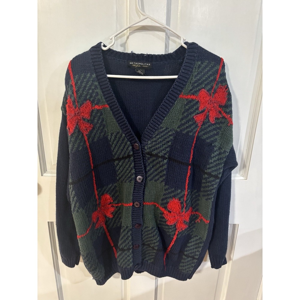 Woman's Metropolitan New York Christmas Button Cardigan( Size Small )